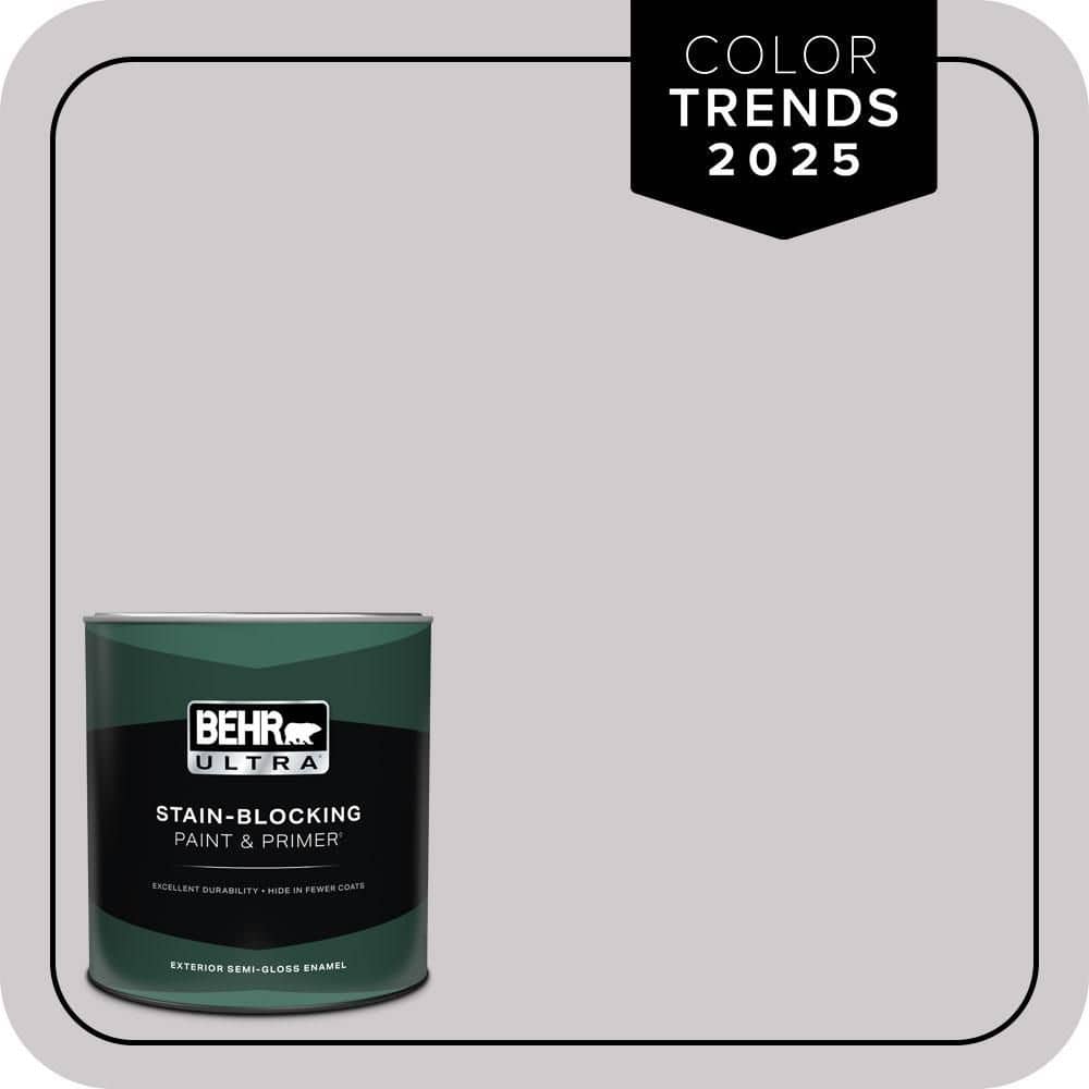 BEHR ULTRA 1 qt. #MQ3-28 Rock Crystal Semi-Gloss Enamel Exterior Paint & Primer