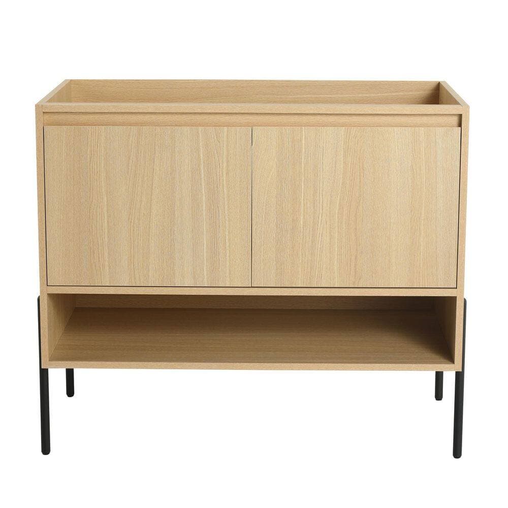 Noble House Canyon 04 in. W Modern Freestanding Bath Vanity Cabinet without Top with 2 Soft-Close Doors (2)