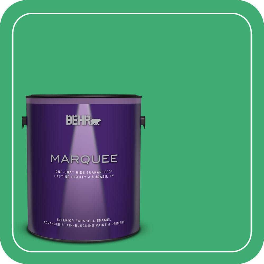 BEHR MARQUEE 1 gal. #460B-5 Fresh Greens Eggshell Enamel Interior Paint & Primer
