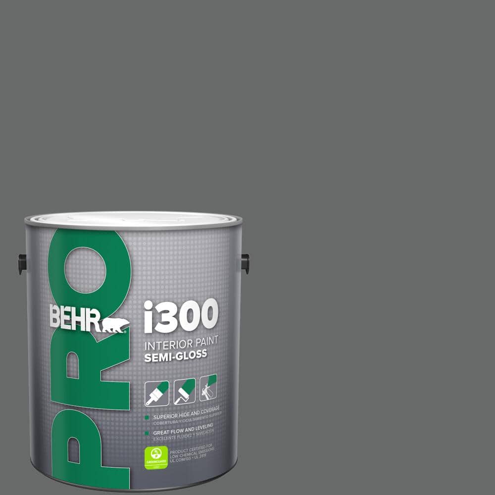 BEHR PRO 1 gal. #BXC-63 Molten Lead Semi-Gloss Interior Paint
