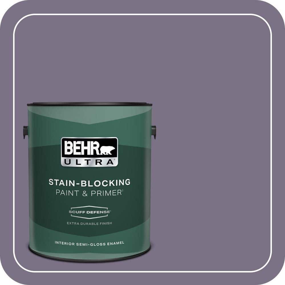 BEHR ULTRA 1 gal. #660F-6 Peruvian Violet Extra Durable Semi-Gloss Enamel Interior Paint & Primer