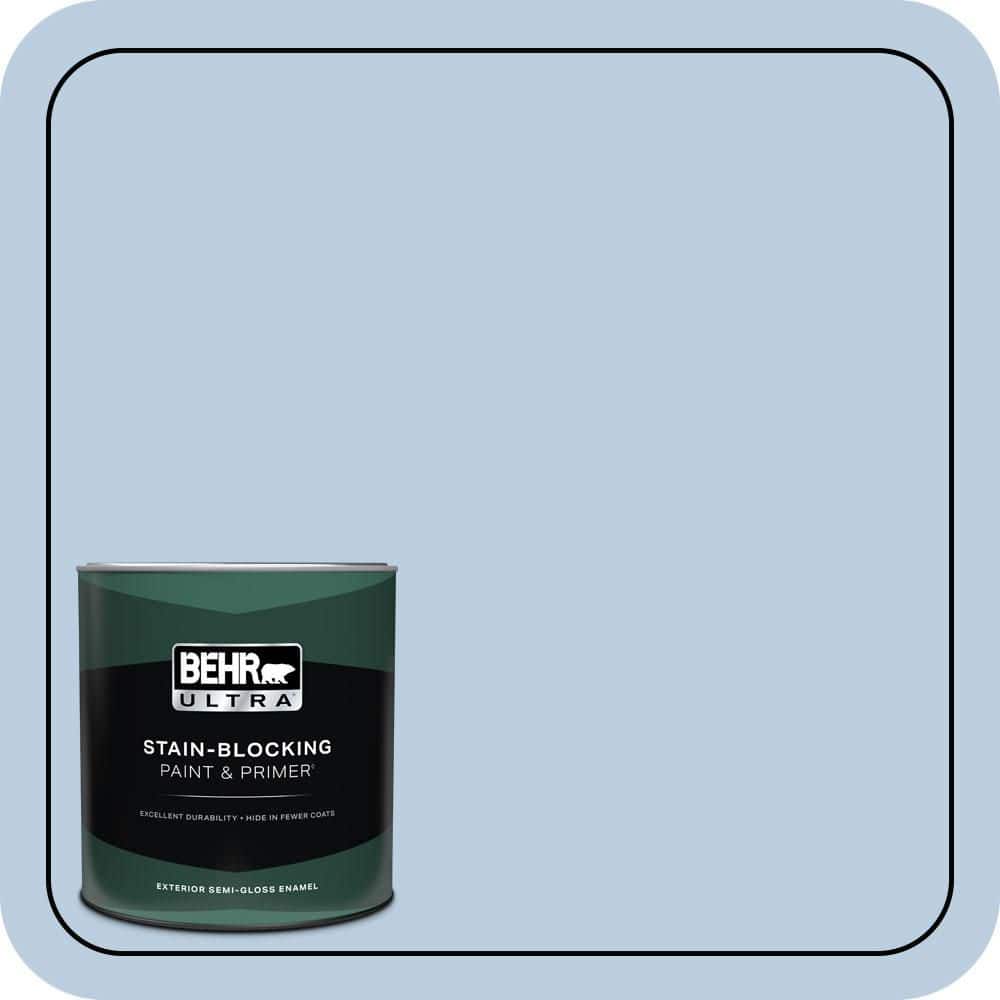 BEHR ULTRA 1 qt. #M530-2 Skys The Limit Semi-Gloss Enamel Exterior Paint & Primer