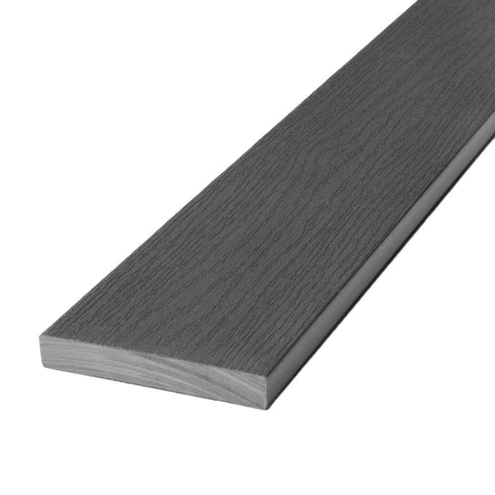 Deckorators Picture Frame 1 in. x 5-1/2 in. x 12 in. Dark Slate Square Composite Deck Board Sample (1)