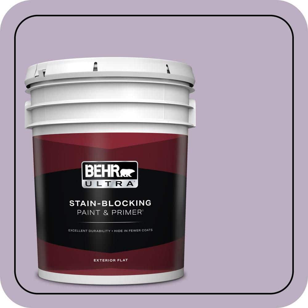 BEHR ULTRA 5 gal. #S100-3 Courtly Purple Flat Exterior Paint & Primer