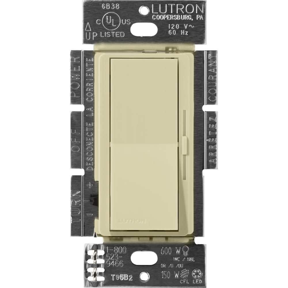 Lutron Beige Diva Dimmer Switch for 0-10V LED/Fluorescent Fixtures, Single-Pole or 3-Way, Sage DVSCSTV-SA
