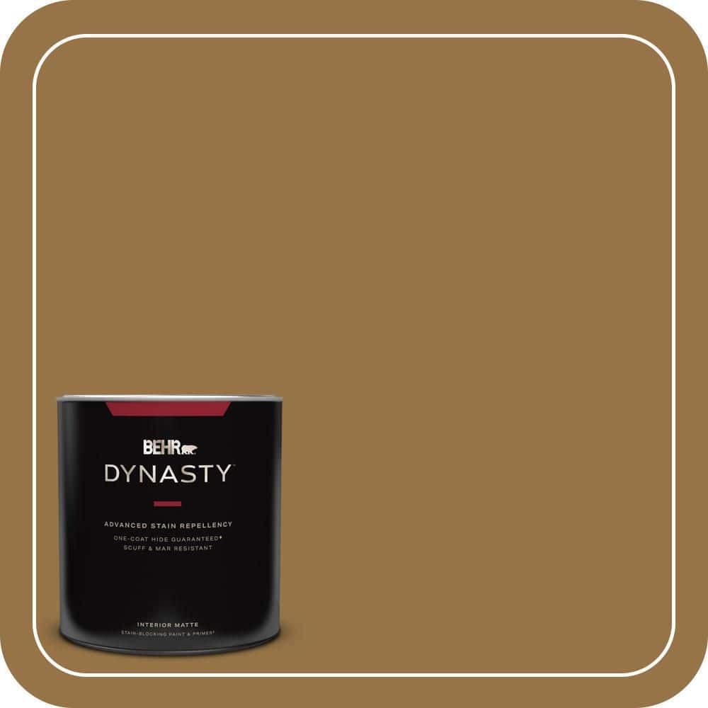 BEHR DYNASTY 1 qt. #S300-7 Rococo Gold Matte Interior Stain-Blocking Paint and Primer