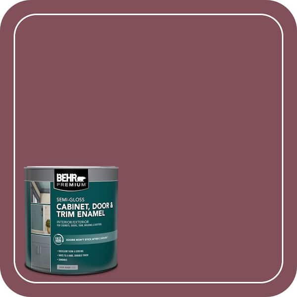 BEHR PREMIUM 1 qt. #HDC-CL-02 Fine Burgundy Semi-Gloss Enamel Interior/Exterior Cabinet, Door & Trim Paint (2)