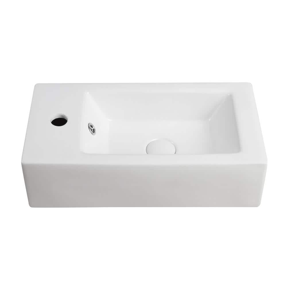 Elanti Wall-Mounted Right-Facing Rectangle Bathroom Sink in White (3)
