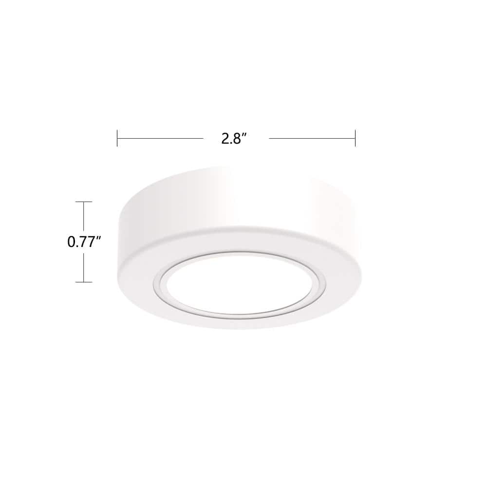 Unbranded 5-Light Plug-In LED White Puck Light Kit (3)