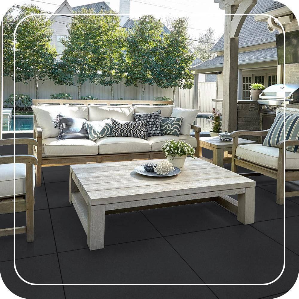 BEHR PREMIUM 5 gal. #HDC-MD-04 Totally Black Textured Low-Lustre Enamel Interior/Exterior Porch and Patio Anti-Slip Floor Paint (3)