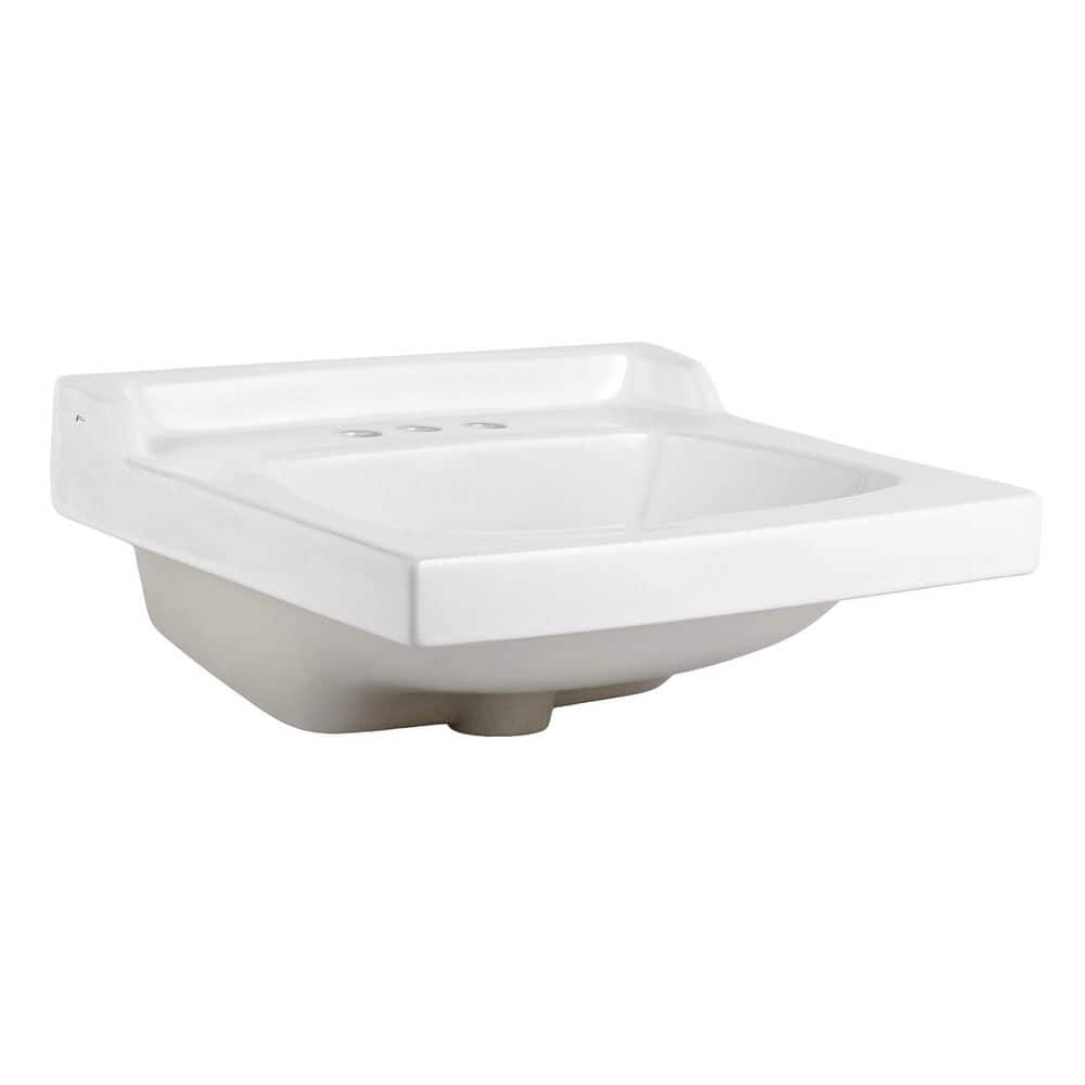 FINE FIXTURES 20 in. L x 18 in. W Bathroom Sink in White with Integrated Top (3)