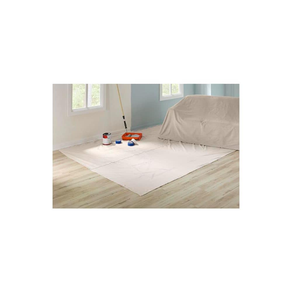 Everbilt 9 ft. x 12 ft. Poly Backed Canvas Drop Cloth (3)