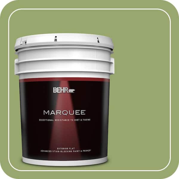 BEHR MARQUEE 5 gal. #MQ4-43 Green Plaza Flat Exterior Paint & Primer (2)
