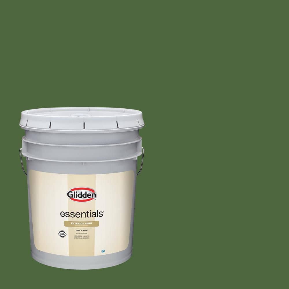 Glidden Essentials 5 gal. Mountain Forest PPG1130-7 Semi-Gloss Exterior Paint