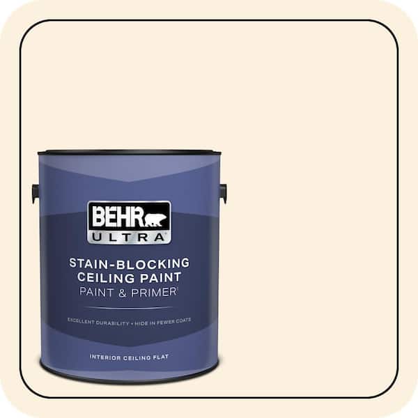 BEHR ULTRA 1 gal. #M260-1 String Cheese Ceiling Flat Interior Paint with Primer (2)