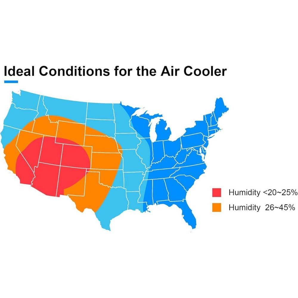 Adrinfly 12 Hours 1800 CFM Portable Air Cooler 32 with 4.2-Gal Water Tank, 120° Oscillation, Remote, Timer, 3-Modes, in White (2)