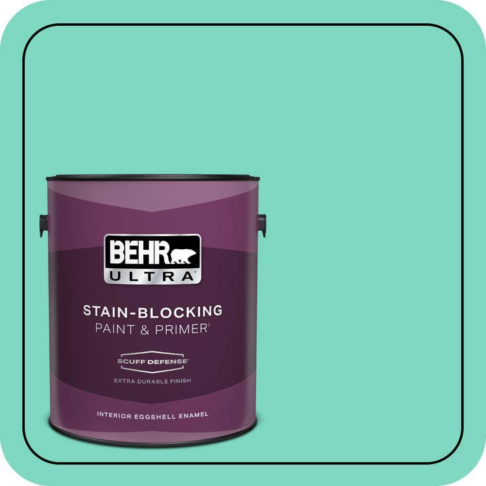 BEHR ULTRA 1 gal. #480A-3 Mint Majesty Extra Durable Eggshell Enamel Interior Paint & Primer