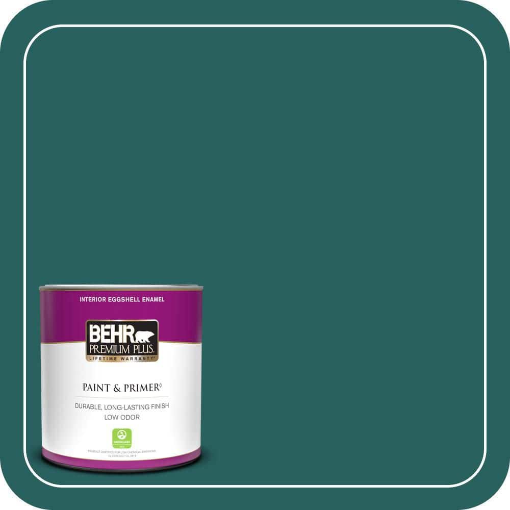 BEHR PREMIUM PLUS 1 qt. #MQ6-05 Verdant Forest Eggshell Enamel Low Odor Interior Paint & Primer