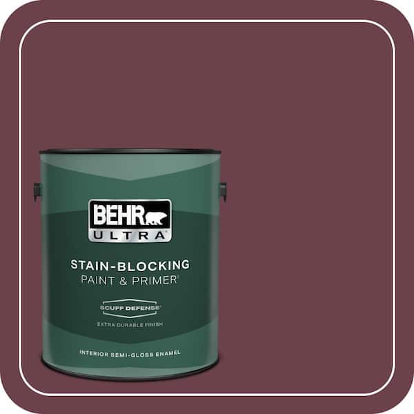 BEHR PREMIUM PLUS #110D-7 Vin Rouge Enamel Low Odor & Primer (3)