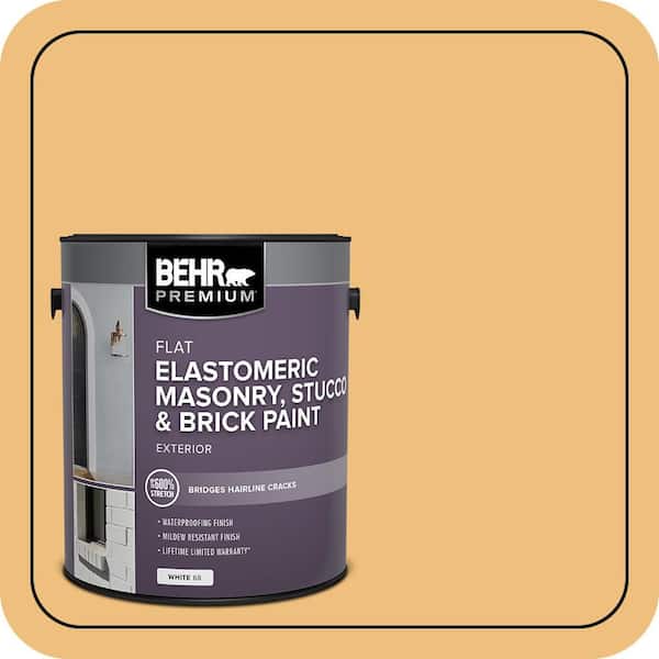 BEHR PREMIUM 1 gal. #MS-36 Mayan Maize Elastomeric Masonry, Stucco and Brick Exterior Paint (2)