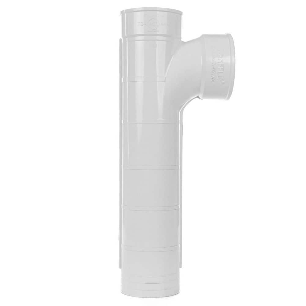 VPC 4 in. Septic Tank Sanitary Inlet/Outlet Tee Baffle