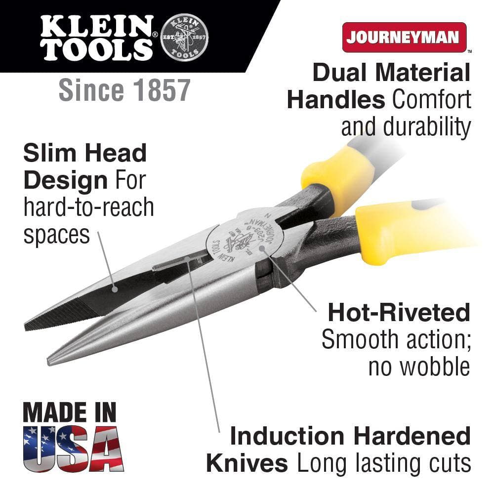 Klein Tools Pliers, Needle Nose Side-Cutters, 7-Inch (2)