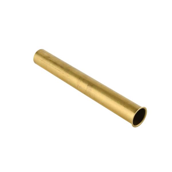 Everbilt 1-1/2 in. x 12 in. 17-Gauge Chrome-Plated Brass Flanged Strainer Sink Drain Tailpiece (2)