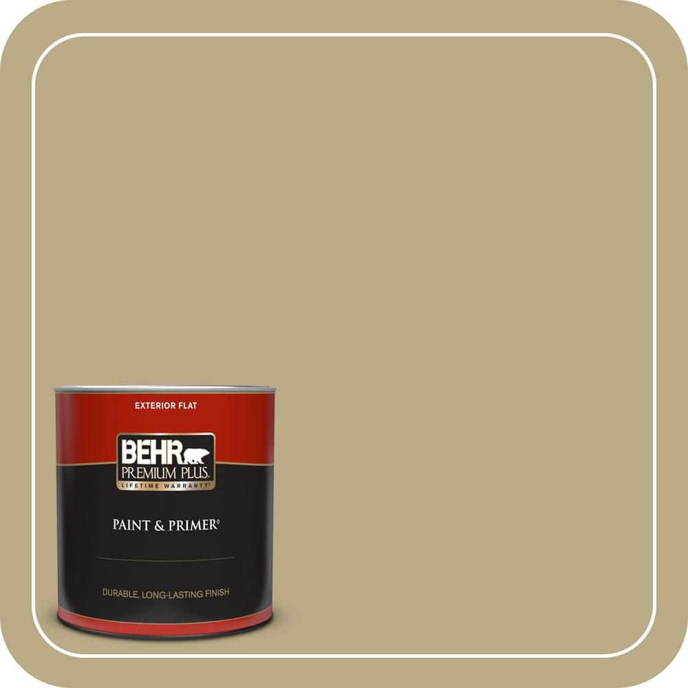 BEHR PREMIUM PLUS 1 qt. #PPU8-08A Makrut Lime Flat Exterior Paint & Primer