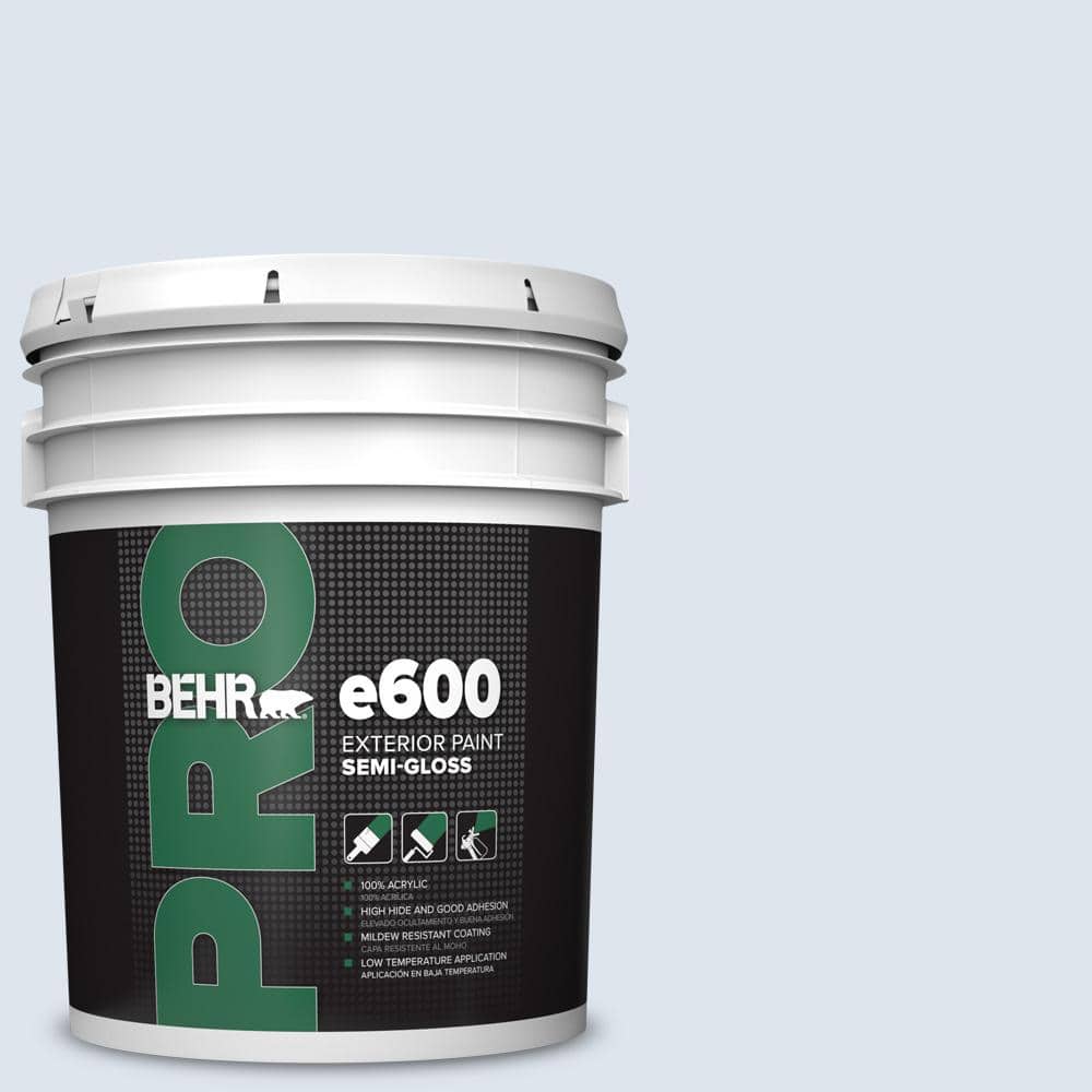 BEHR PRO 5 gal. #600C-1 Mystic Light Semi-Gloss Exterior Paint