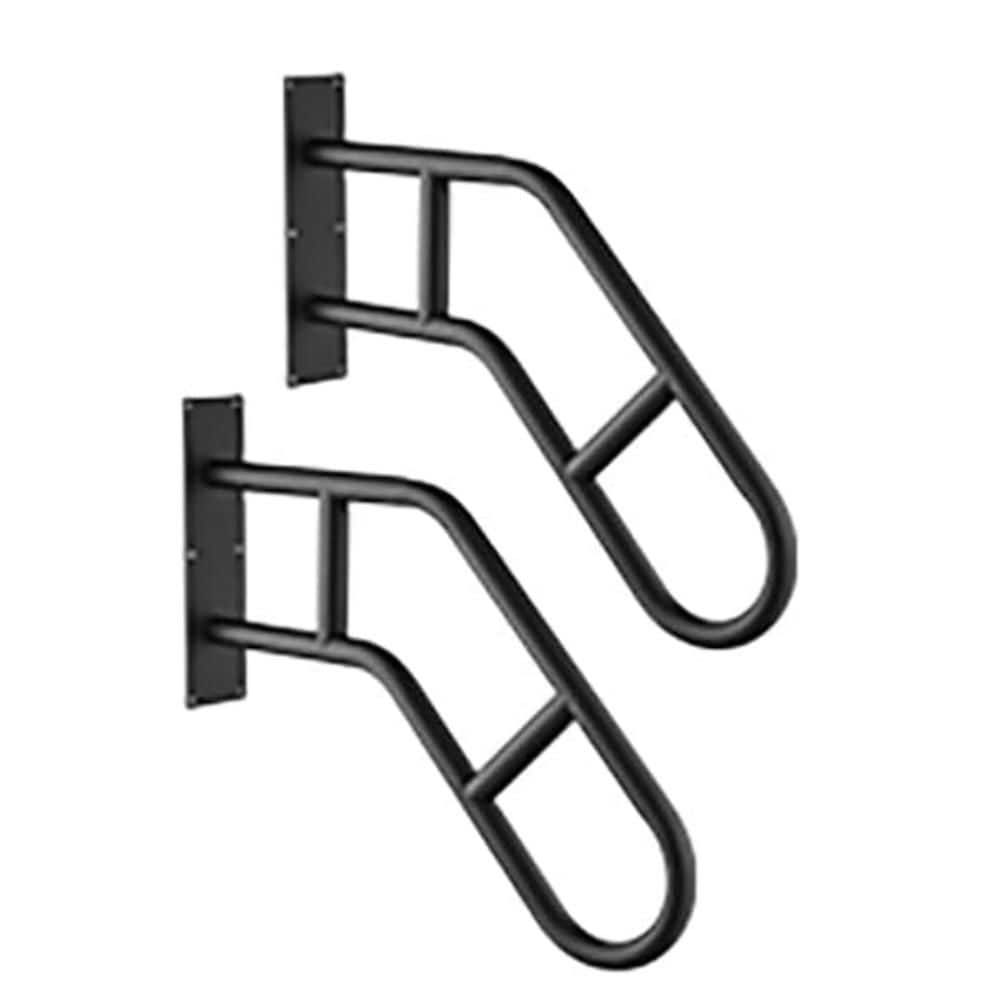 Afoxsos Outdoor Indoor U-Shaped Handrails Wall Mounted Grab Bars for 1-3 Steps Porch Deck Safety Support 2-Pack (1)