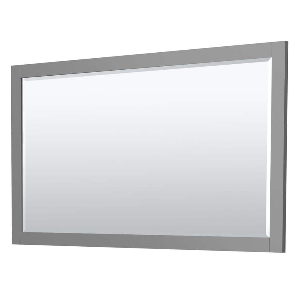Wyndham Collection Miranda 65.25 in. W x 21.75 in. D x 33 in. H Double Sink Bath Vanity Cabinet without Top in Dark Gray with 58 in. Mirror (3)