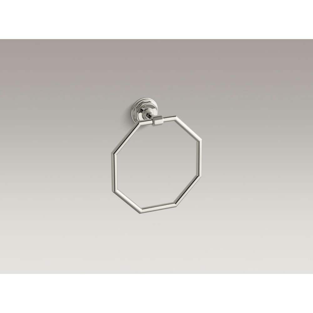 KOHLER Pinstripe Wall Mounted Towel Ring in Vibrant Polished Nickel (2)