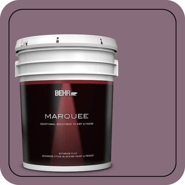 BEHR MARQUEE 5 gal. #S110-6 Plum Royale Flat Exterior Paint & Primer (2)