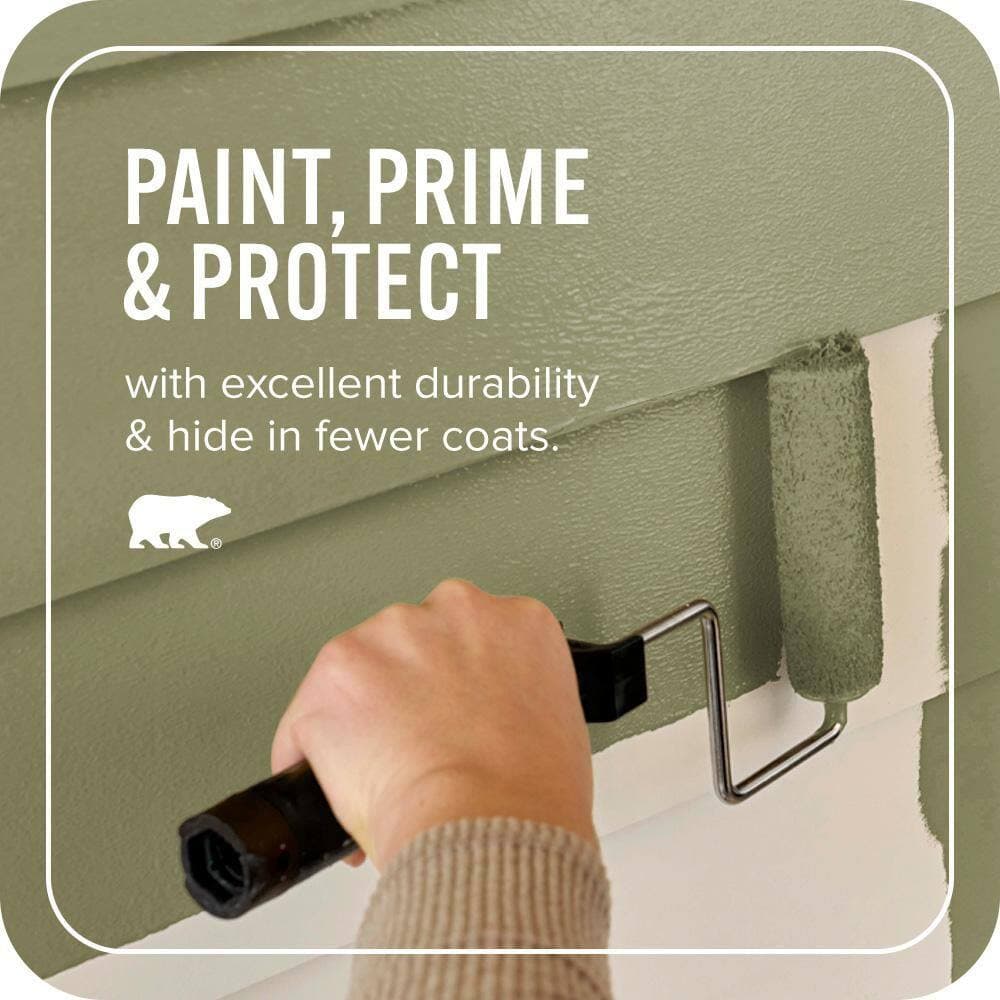 BEHR ULTRA 1 gal. #PMD-47 Martini Olive Satin Enamel Exterior Paint & Primer (3)
