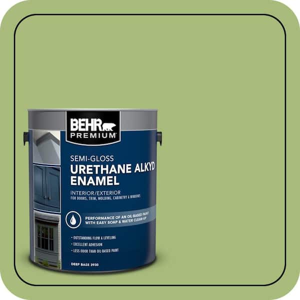 BEHR PREMIUM 1 gal. #P370-5 Lazy Caterpillar Urethane Alkyd Semi-Gloss Enamel Interior/Exterior Paint (2)