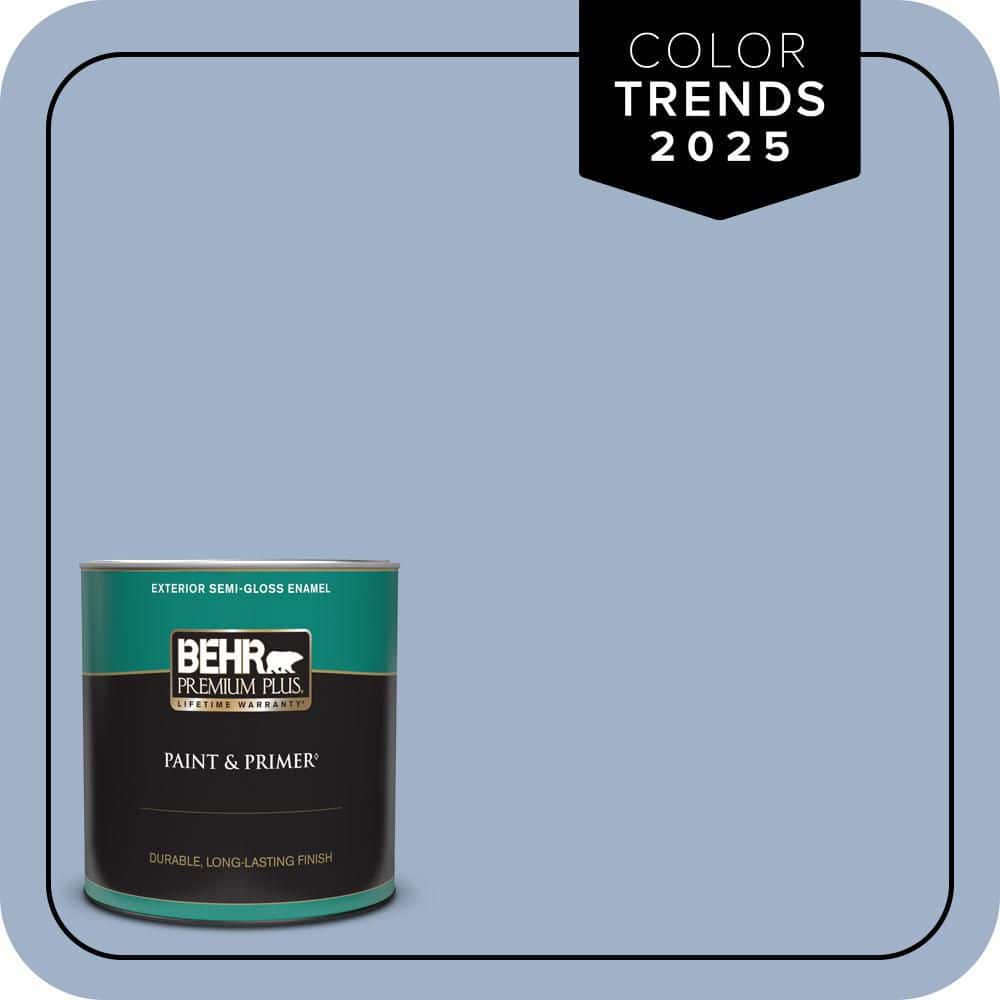 BEHR PREMIUM PLUS 1 qt. #S530-3 Aerial View Semi-Gloss Enamel Exterior Paint & Primer