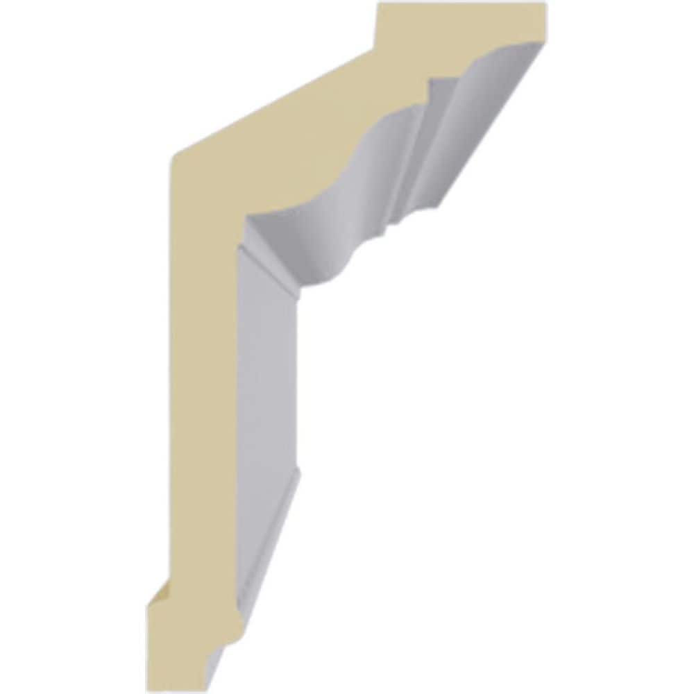 Ekena Millwork 2-3/4 in. x 4-3/4 in. x 94-1/2 in. Polyurethane Lyon Crown Moulding (3)