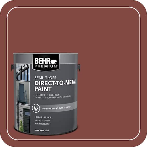 BEHR PREMIUM 1 gal. #S140-7 Deco Red Semi-Gloss Direct to Metal Interior/Exterior Paint (2)