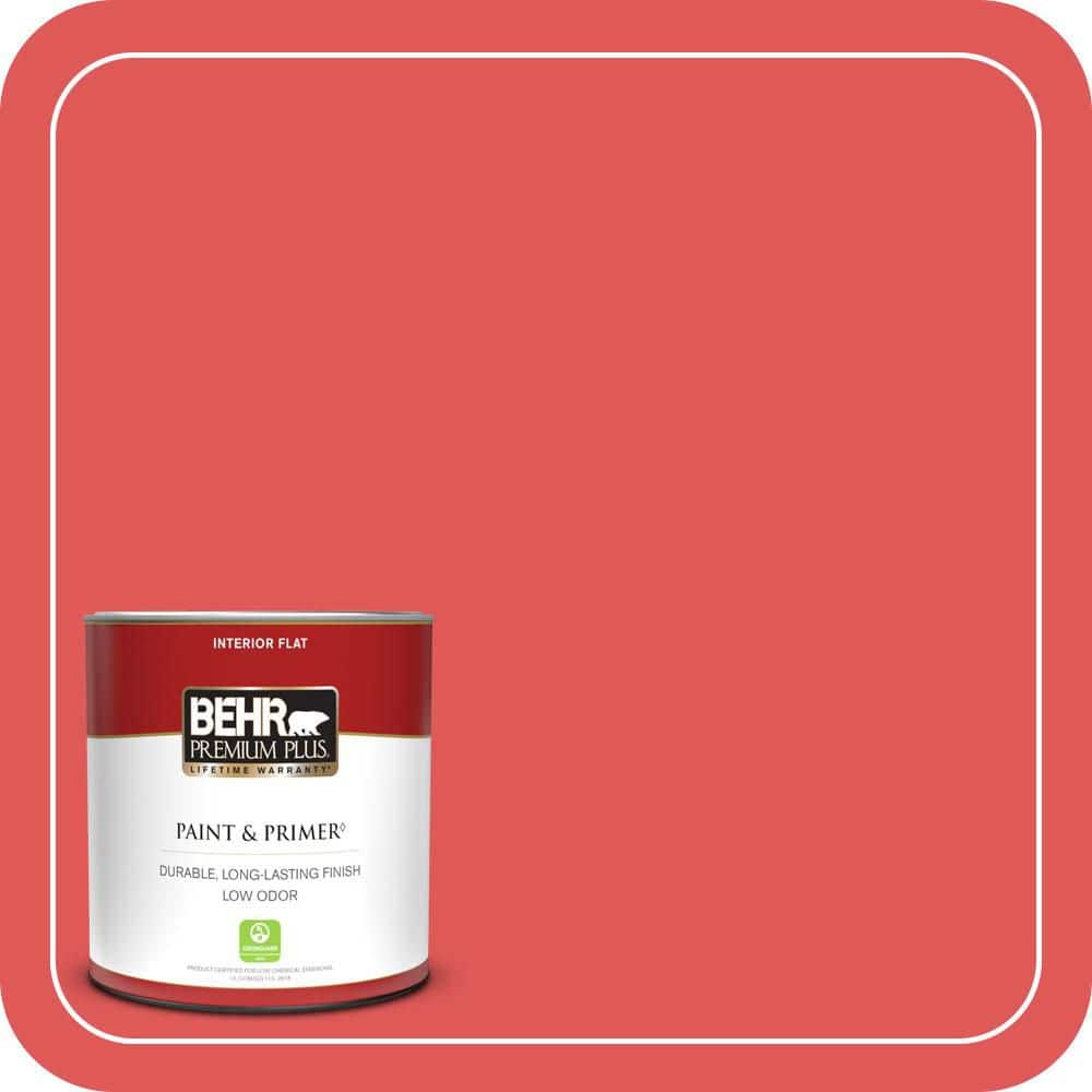 BEHR PREMIUM PLUS #150B-6 Firecracker Flat Low Odor & Primer