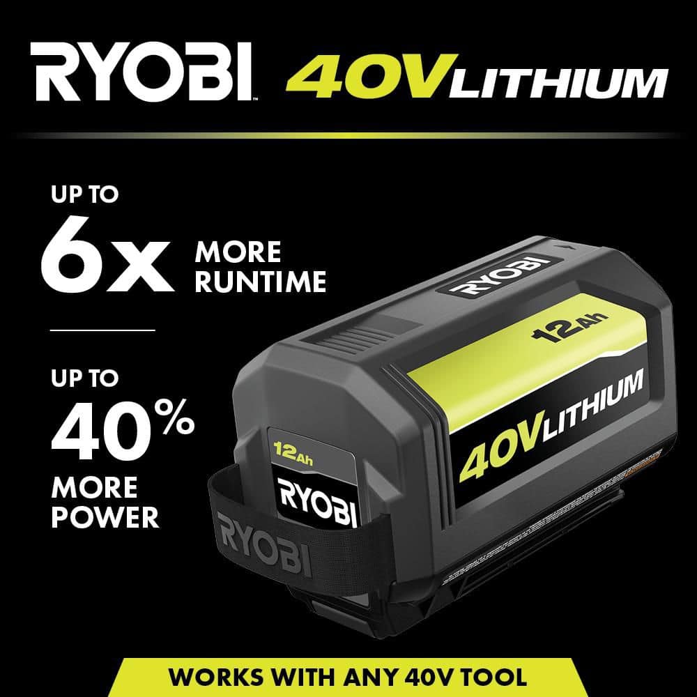 RYOBI 40V 12.0 Ah Lithium-Ion High Capacity Battery (2)