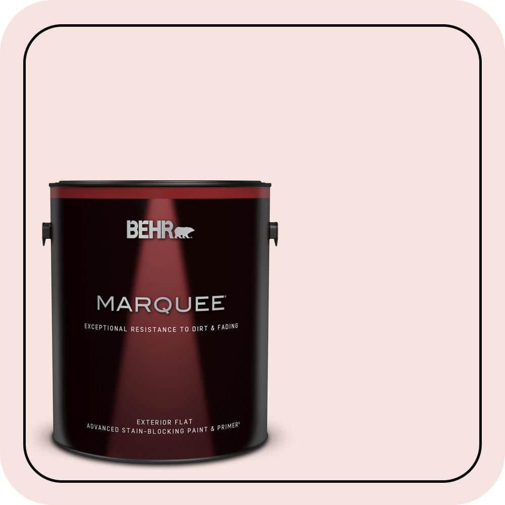 BEHR MARQUEE 1 gal. #RD-W02 Candy Floss Flat Exterior Paint & Primer