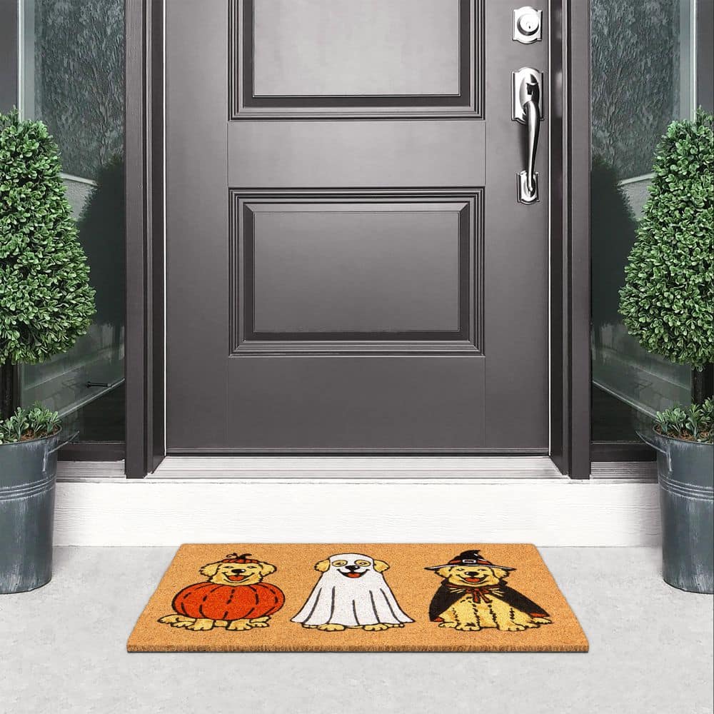 Home Accents Holiday Pups 18 in. x 30 in. Coir Doormat (3)