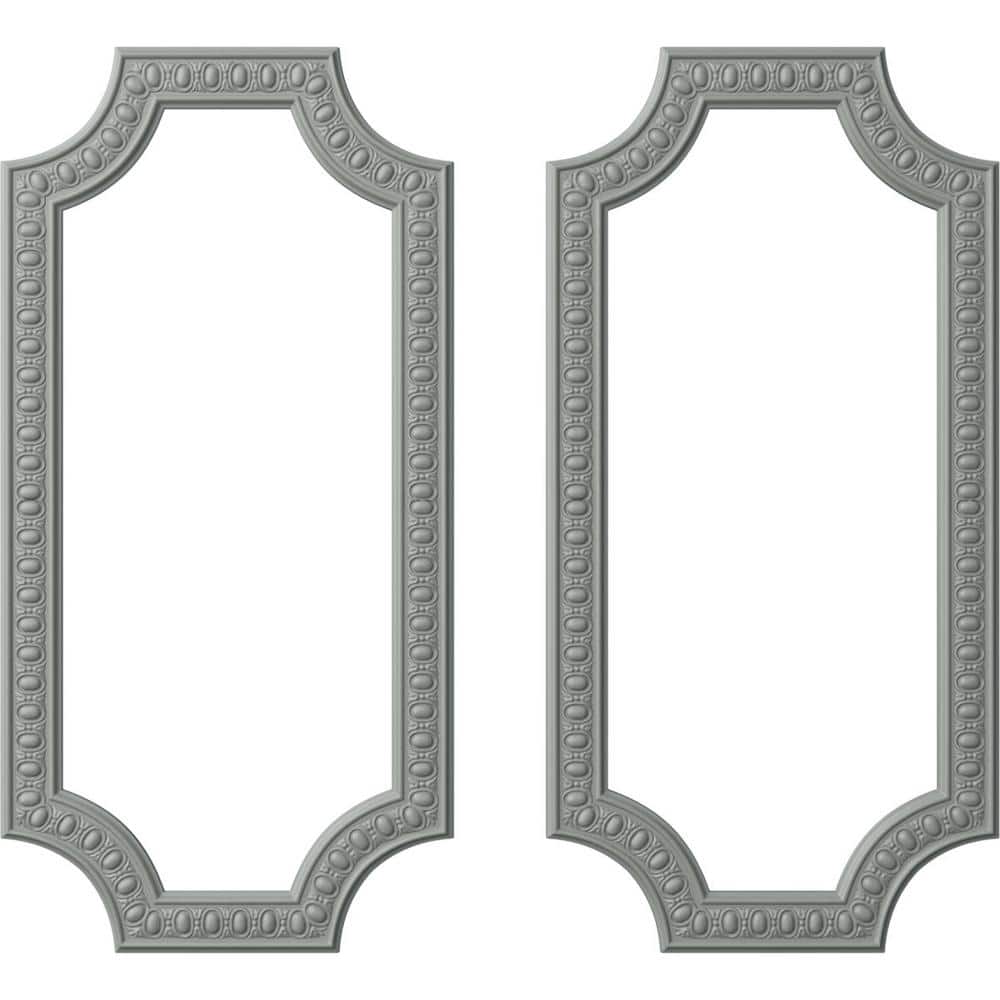 Ekena Millwork 24 in. W x 48 in. H Unfinished Polyurethane Caputo Egg & Dart Panel Moulding Kit (Double Panel) (1)