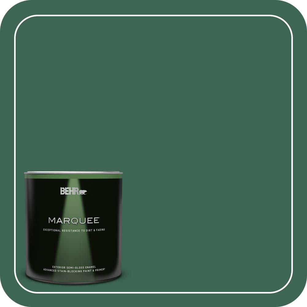 BEHR MARQUEE 1 qt. #480D-7 Isle of Pines Semi-Gloss Enamel Exterior Paint & Primer
