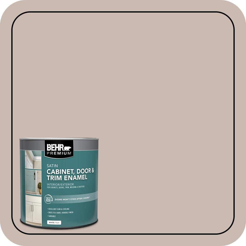 BEHR PREMIUM 1 qt. #N170-3 Gray Ashlar Satin Enamel Interior/Exterior Cabinet, Door & Trim Paint (1)