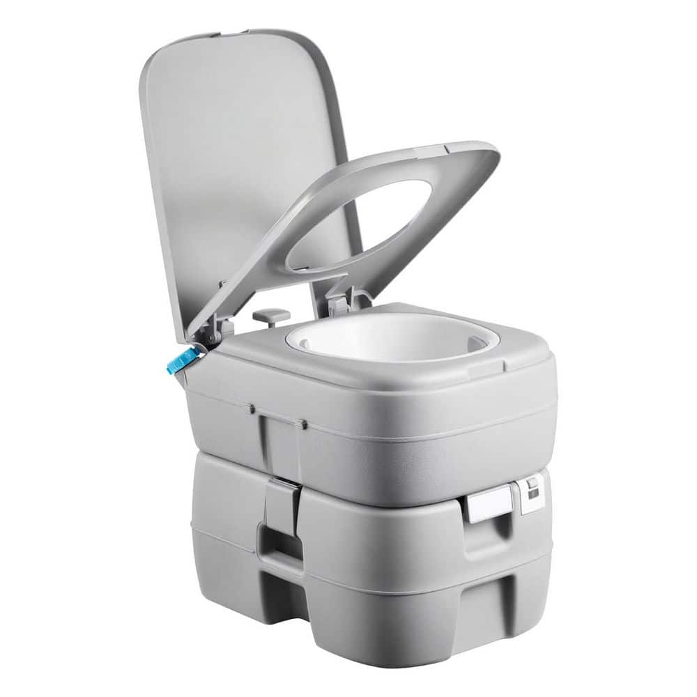 VEVOR Portable Toilet, 7.9 Gal. Tank, 200 Flushes, Camping Toilet for Adults, Outdoor Potty with Non-Electric Waterless Toilet (1)