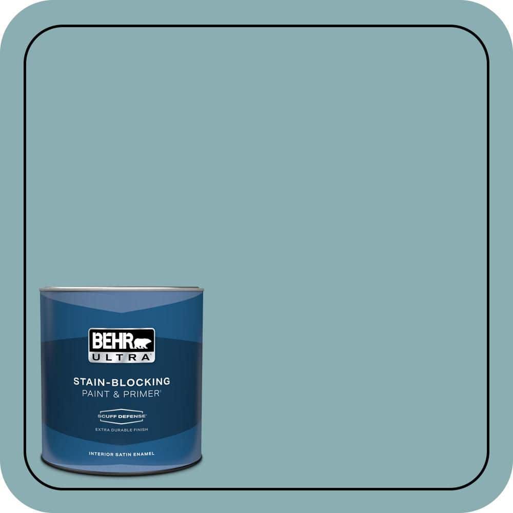 BEHR ULTRA 1 qt. #510F-4 Bon Voyage Extra Durable Satin Enamel Interior Paint & Primer