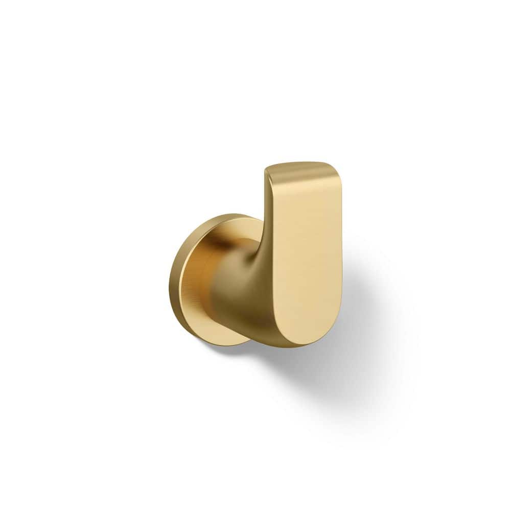 KOHLER Avid J-Hook Robe Hook in Vibrant Brushed Moderne Brass (1)