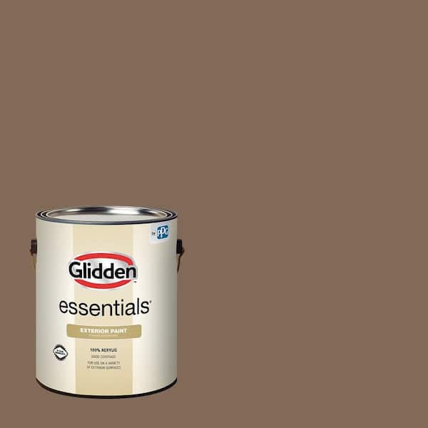 Glidden Essentials 1 gal. PPG1077-6 Salted Pretzel Flat Exterior Paint (2)
