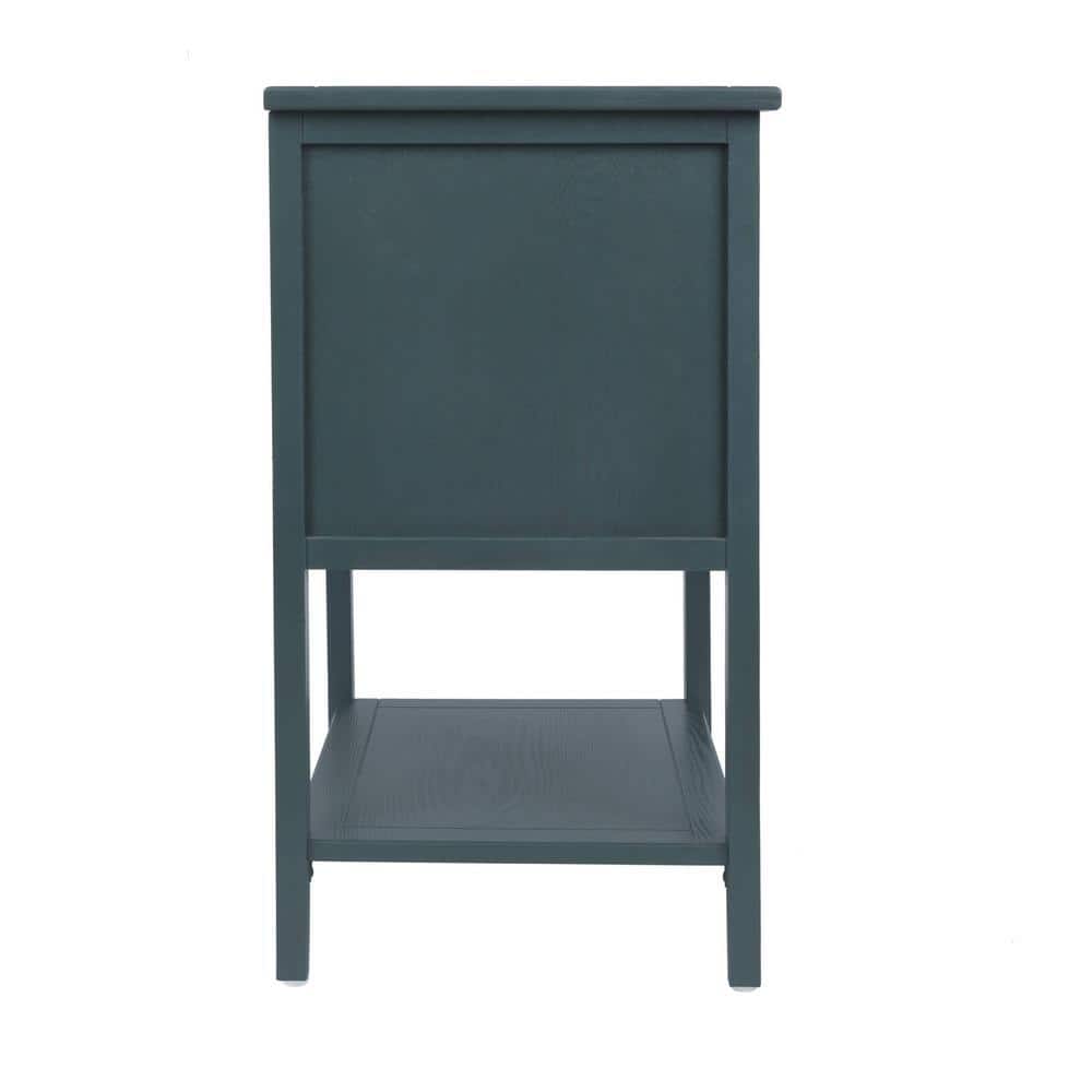 Miscool Anky 22.05 in. W x 15.75 in. D x 28.55 in. H Green MDF Freestanding Bathroom Linen Cabinet in Green (2)
